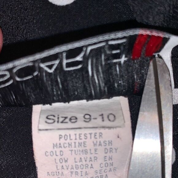 Vintage Scarlett Sleeveless Polka Dot Side Corset Tie Maxi Dress Size 9-10 - Picture 16 of 16